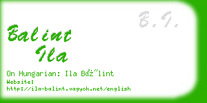 balint ila business card